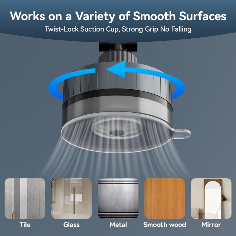 EFEALL Shower Phone Holder Waterproof, 480° Rotating Twist-Lock Suction Phone Holder for Shower, Anti-Fog & Sensitive Touch Screen Case, Fits Smartphone with Case up to 6.9" - Image 5